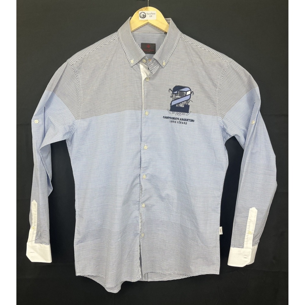 Louis Feraud Paris Polo Club Campeonato Argentino Shirt Convertible Sleeve Y2K L
